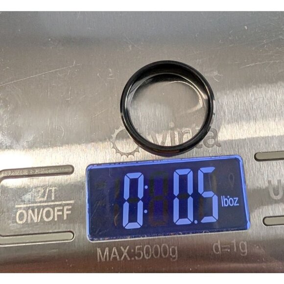 Blk Tungsten Carbide Ring Sz 9.5 Scratch Resistant Polished Edges Brushed Finish - Picture 5 of 13